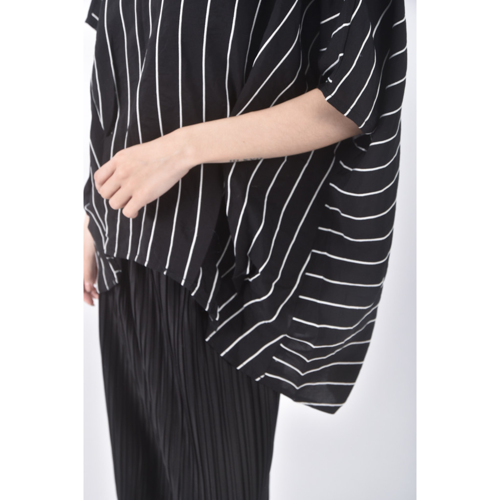 (F) ep條紋黑色上衣二手衣, , large