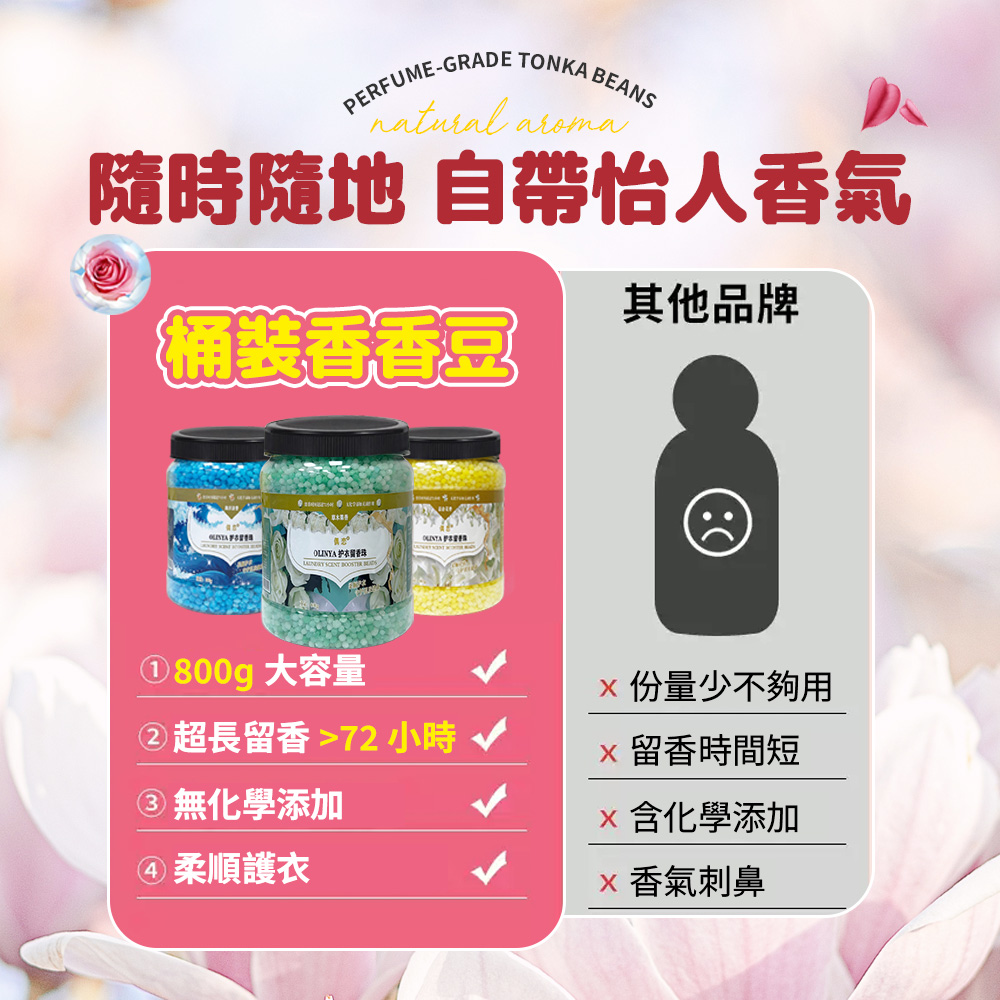 [夢巴黎] 桶裝香香豆 洗衣香香豆 香香豆 芳香豆 洗衣豆 衣物芳香豆 香氛豆 衣物香香豆 衣物芳香劑 衣物芳香, 紅 - 玫瑰花香, large