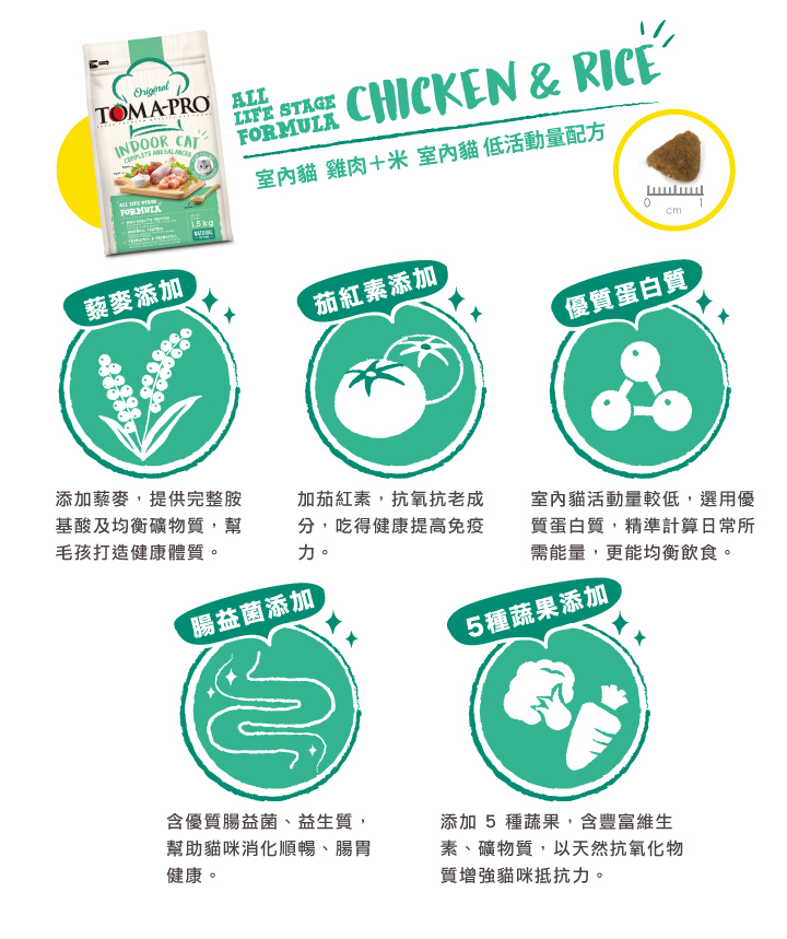 【拉拉寵物小舖】優格 貓飼料 TOMA-PRO 經典系列 室內貓 雞肉+米 1.5公斤 低敏感, , large