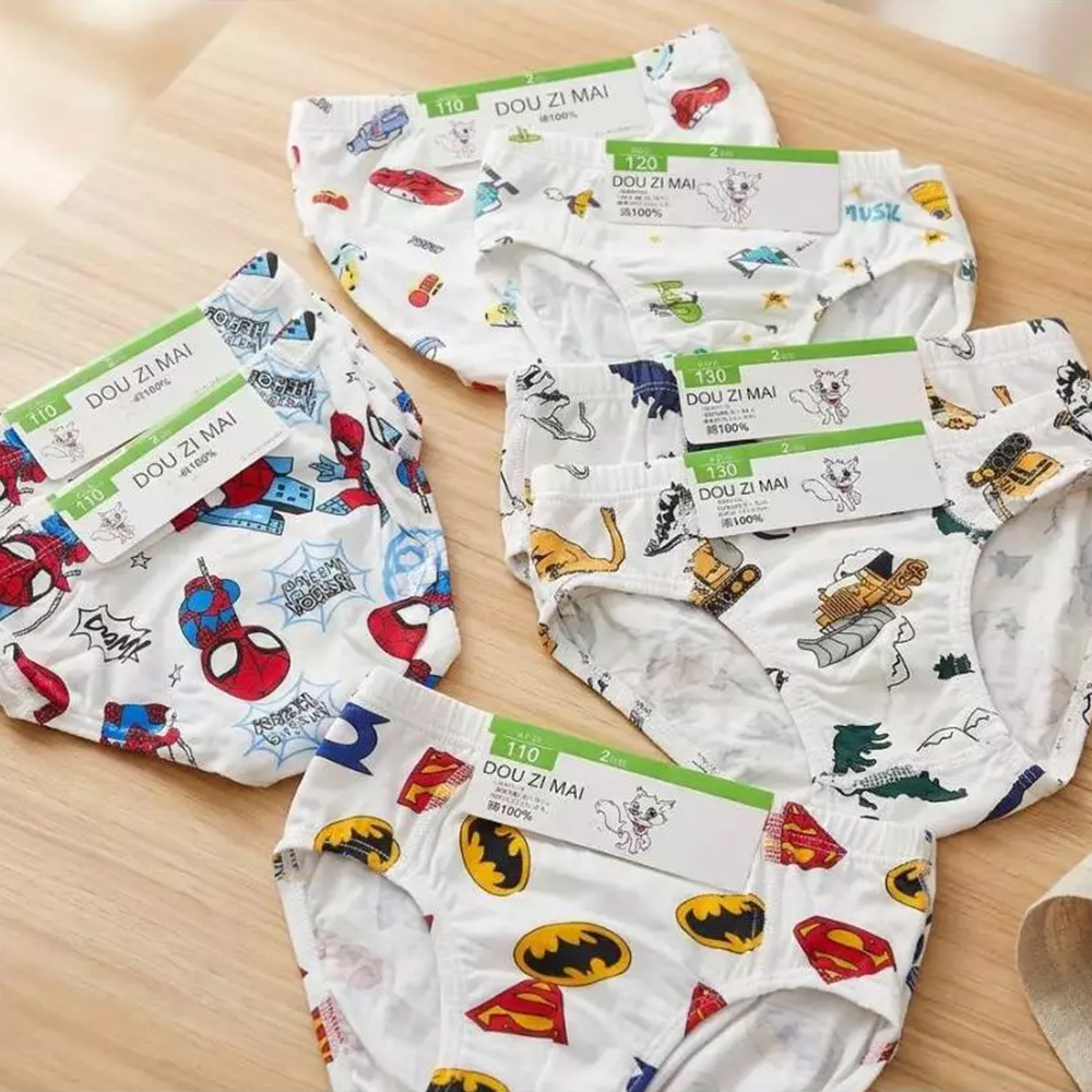 凱美棉業 | 全棉彈力萊卡棉兒童三角內褲男童三角褲 隨機出色, , large