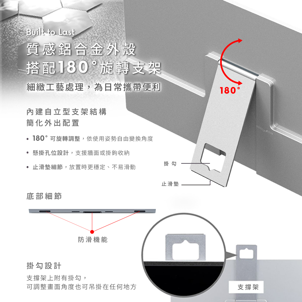 贈螢幕清潔三件組【台陞科技】REAICE 日本Winten 14型IPS超薄廣視角可攜式外接螢幕 WT-140AS-BK, , large
