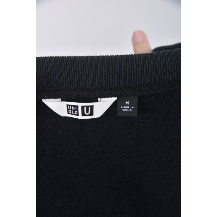 (S) uniqlo質感棉質藍色短袖上衣二手衣, , large