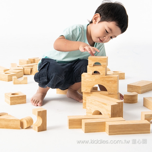 [Yong Quanxin] Weplay body potential development [creative interaction] wood grain building blocks-68 pieces ATG-KC2802-068, , large