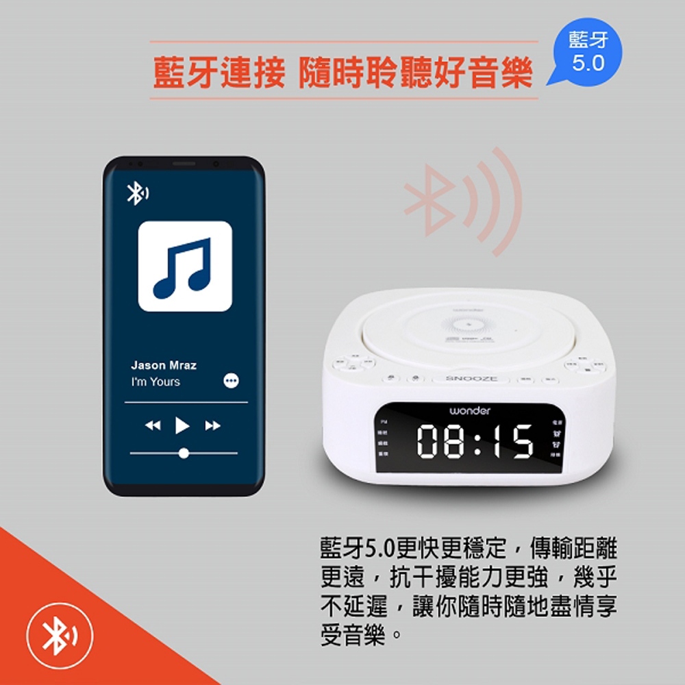 WONDER Bluetooth 10W Wireless CD/MP3/USB Stereo WS-B035U, , large