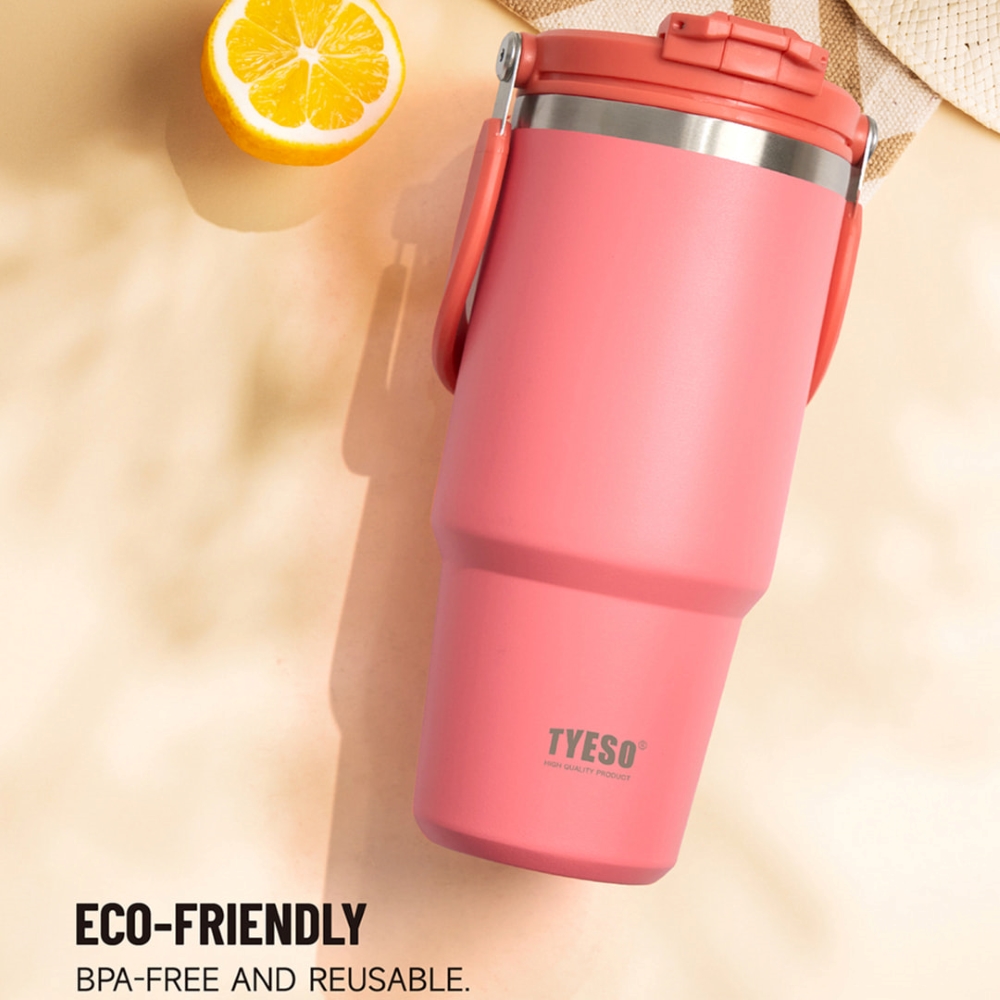【H&R安室家】TYESO泰碩 304不鏽鋼雙飲保溫杯1200ml(H77), , large