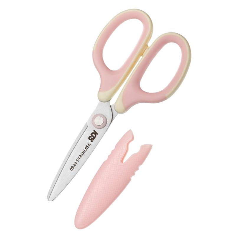 手牌SDI  5 1/4"滑利剪*省力兒童剪刀，135mm(0924C)*粉紅, , large