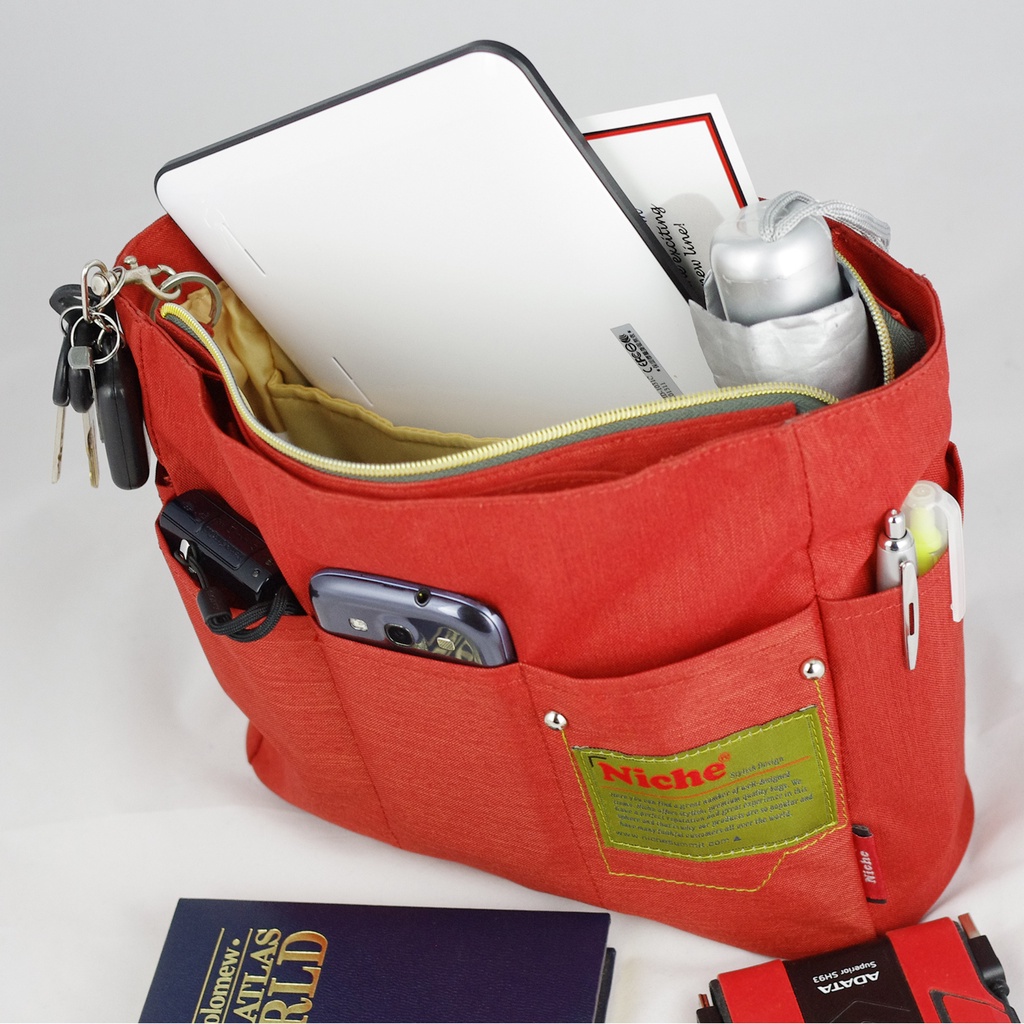 【Niche 樂奇】輕盈手提包 拉鍊手提袋 多隔層收納包 包中包 購物袋  NCL-5313, , large