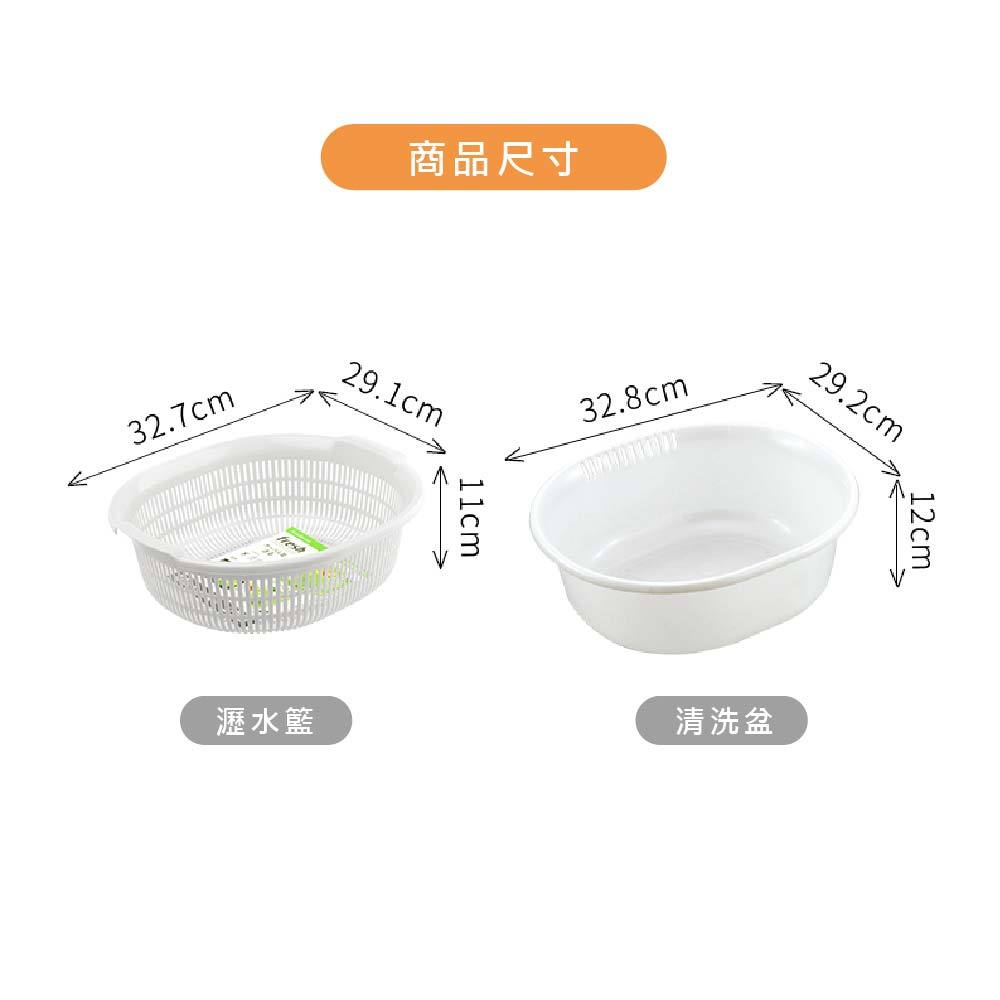 雙層瀝水籃 瀝水籃 洗菜籃 Sanada 日本製 水果籃 洗菜瀝水籃 D5550 D5524 雙層洗菜藍 Ho覓好物, , large