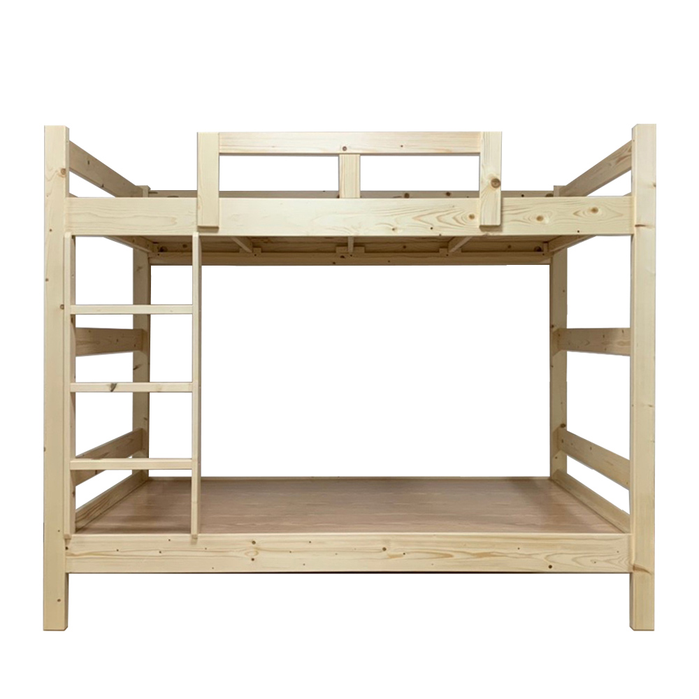 Kobi Bird Pine Solid Wood 3.5ft Bunk Bed Frame (Light Wood Grain Color), , large