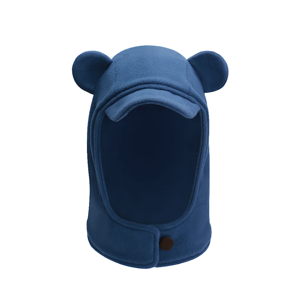 ｜藍｜熊熊護耳保暖帽(兒童款), , large