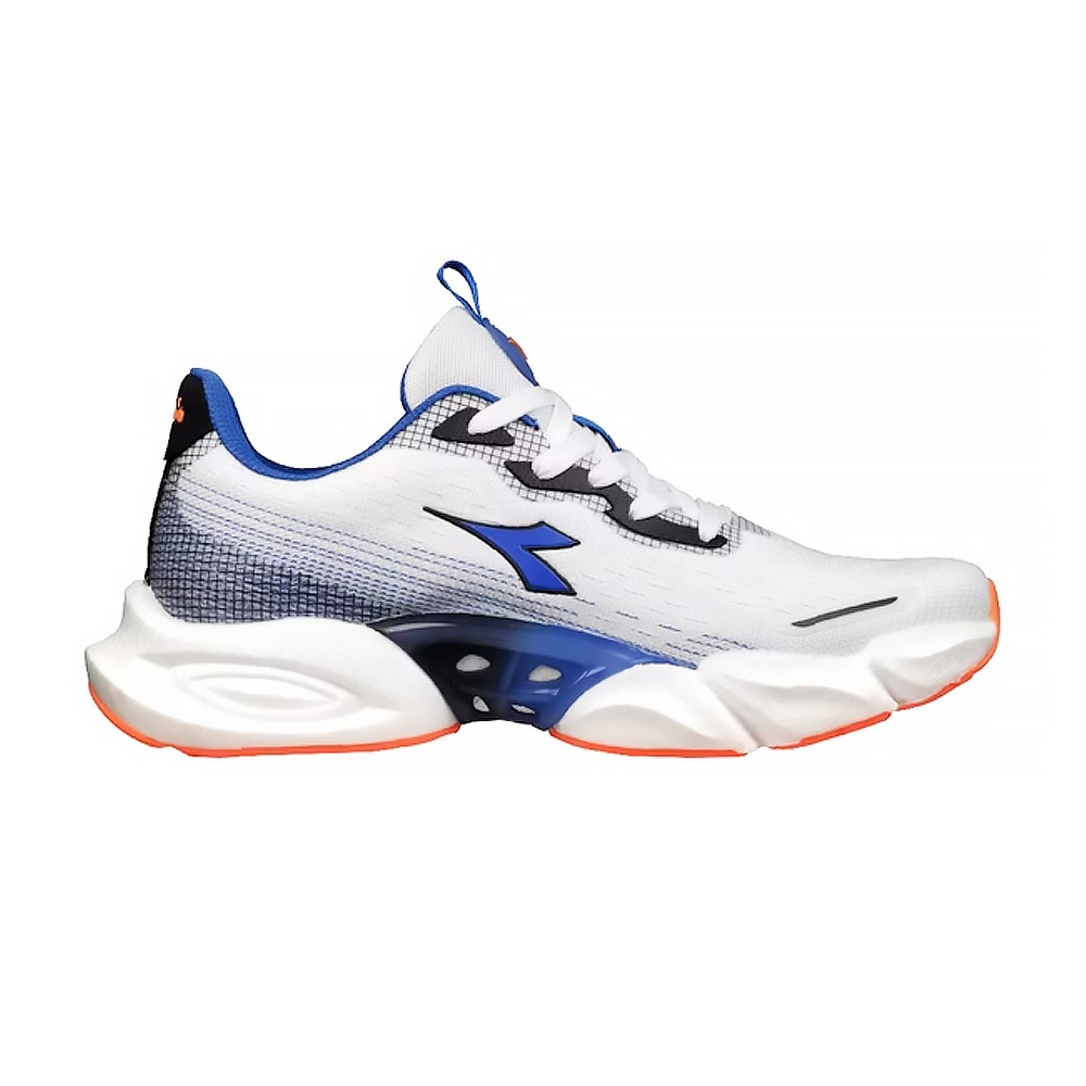 DIADORA迪亞多那 專業避震慢跑鞋 男運動鞋 男鞋 寬楦 輕量 透氣 Q彈 耐用 吸震 回彈 足弓支撐 灰藍 白藍, , large