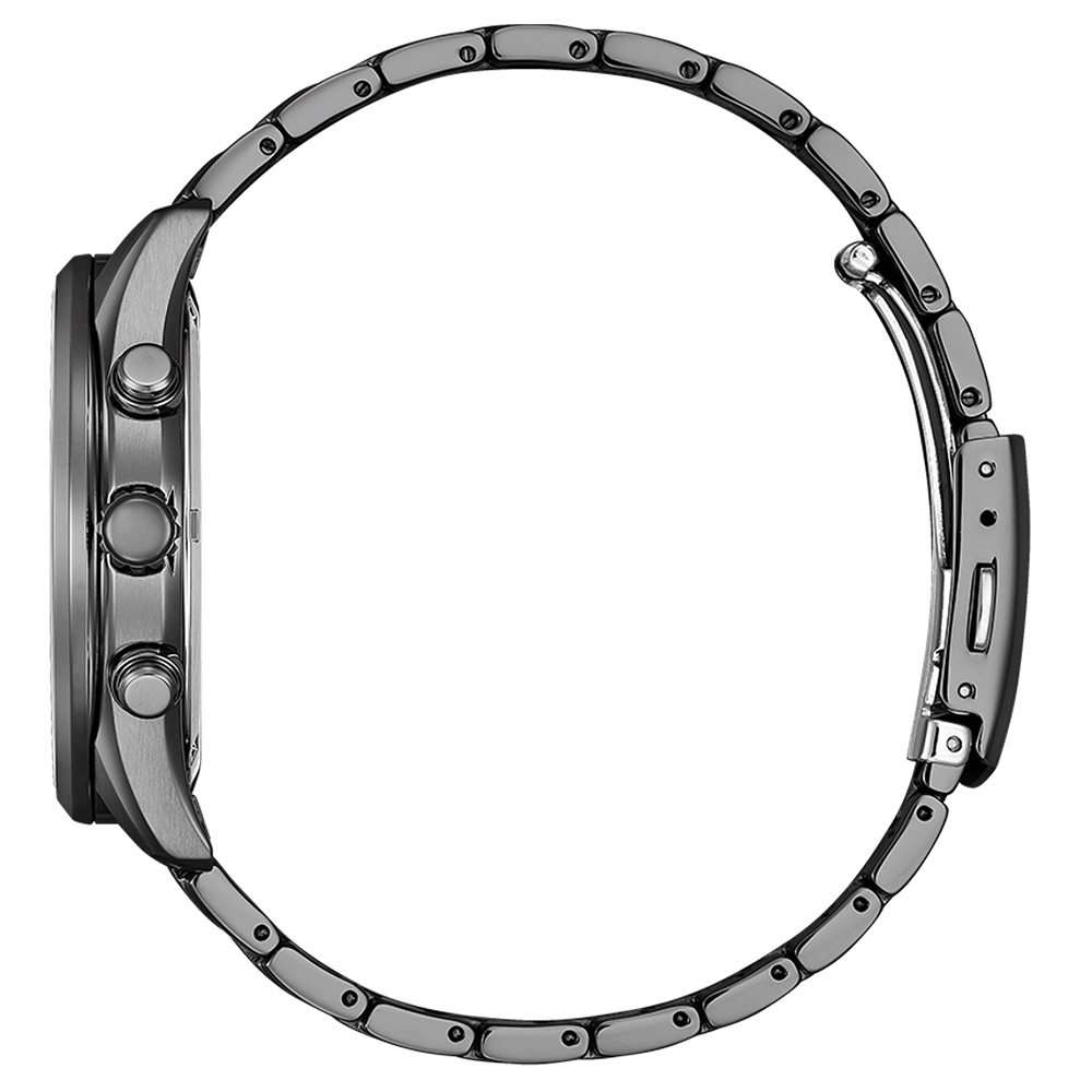 CITIZEN 星辰 亞洲限定款 海軍藍 光動能三眼計時手錶 送禮-42mm AT2577-57L, , large