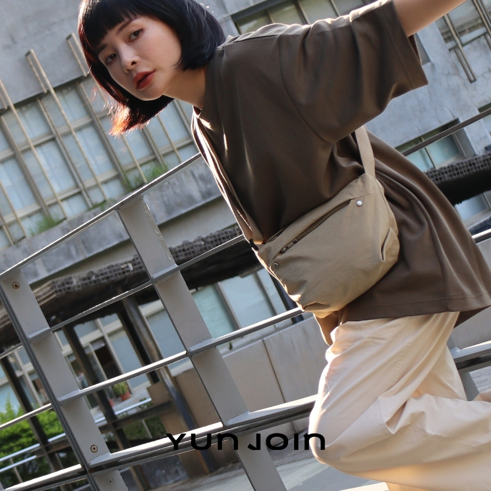 【YUN JOIN】AIRFLOW 多層梯形斜肩包-黑色 側背包 小包 肩背包 城市簡約 日韓系 隨身包, , large
