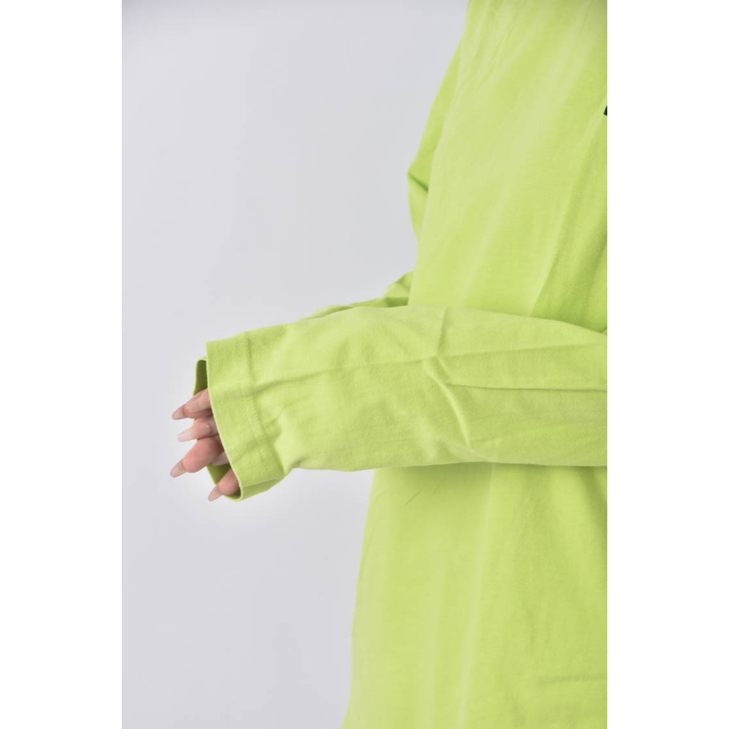 (M) nerdy韓牌螢光綠色長袖上衣二手衣, , large