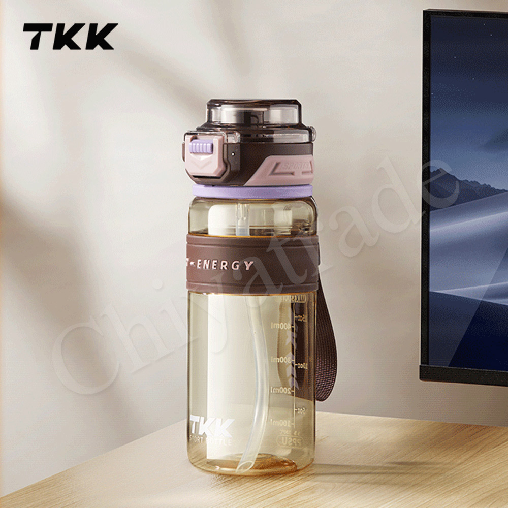 【TKK】鉑金級PPSU 超越運動隨身杯 手提式 兩用 運動水壺800ML(附提帶)-火山黑, , large