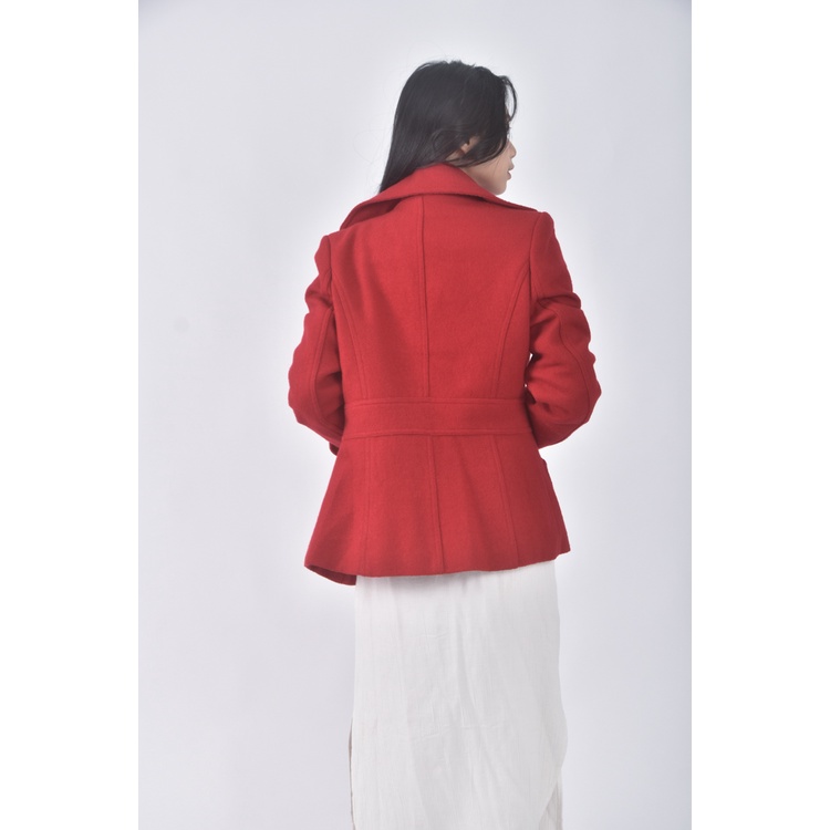 (S) forever twentyone質感大衣紅色外套二手衣, , large