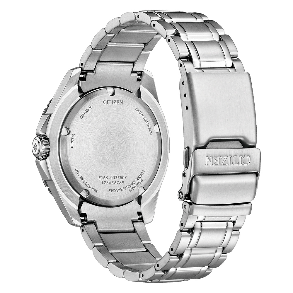 CITIZEN 星辰 PROMASTER MARINE 光動能200米潛水錶-銀x綠 BN0199-53X, , large