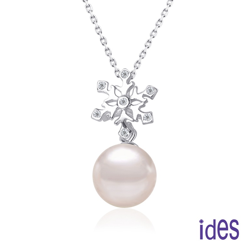 [ides愛蒂思]日本設計AKOYA經典系列天然珍珠項鍊7-8mm/雪花