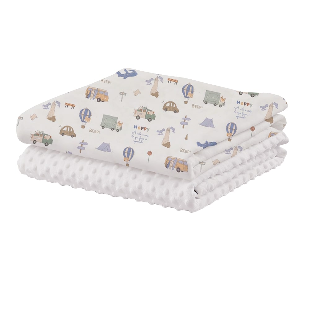 HABABY雙面魔豆毯環遊世界款130x100cm