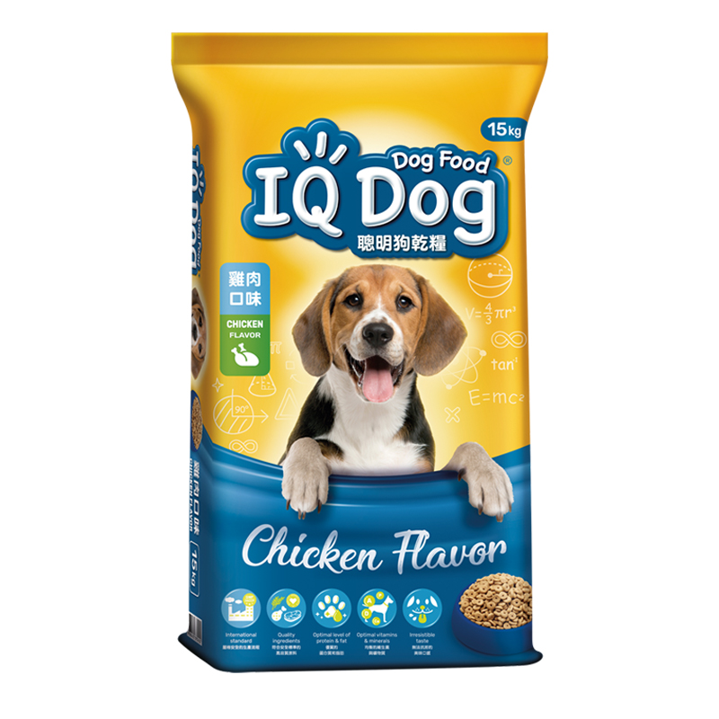 【IQ DOG】聰明狗乾糧15kg-雞肉口味