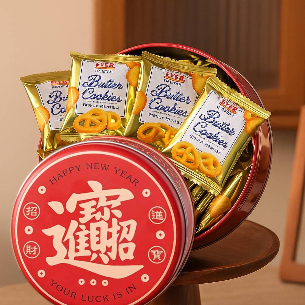 【艾薇妮】 EYER 招財進寶丹麥奶油餅乾禮盒（奶素）