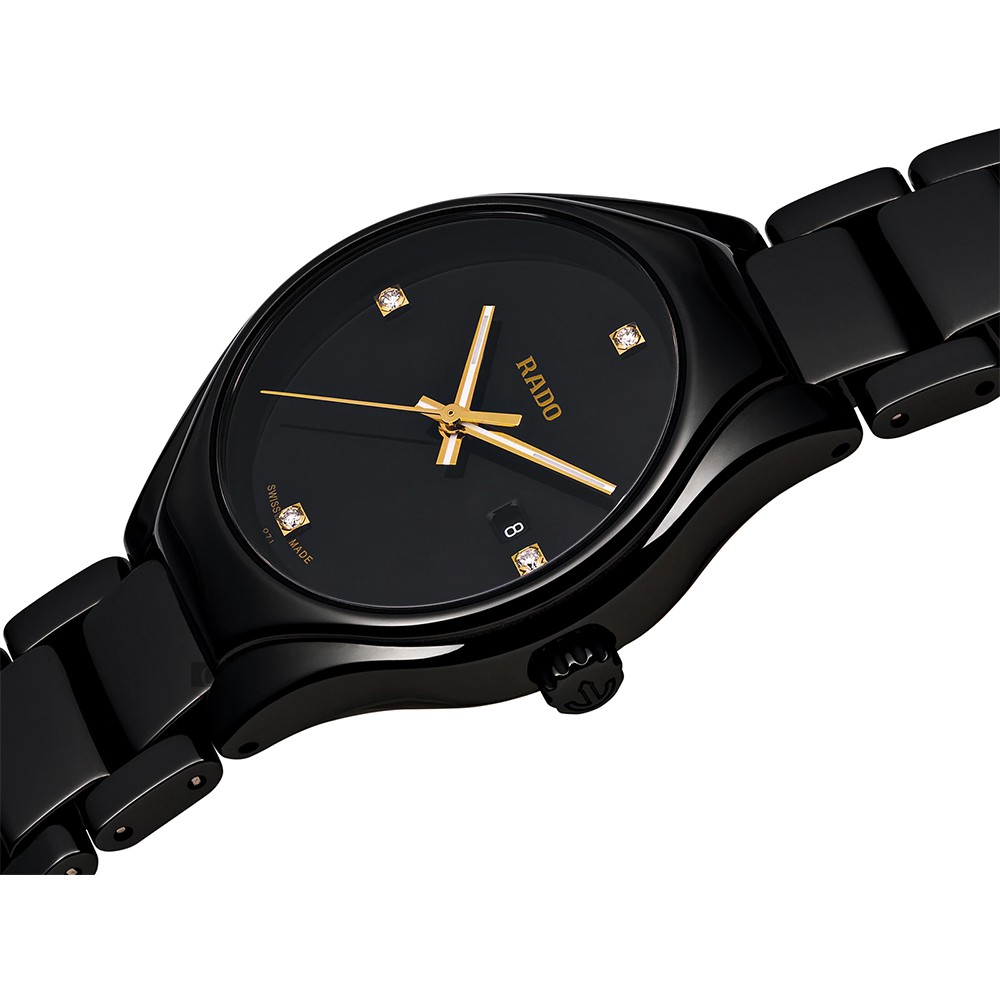 RADO 雷達 True 真系列 高科技陶瓷鑽石女錶-30mm R27059712, , large