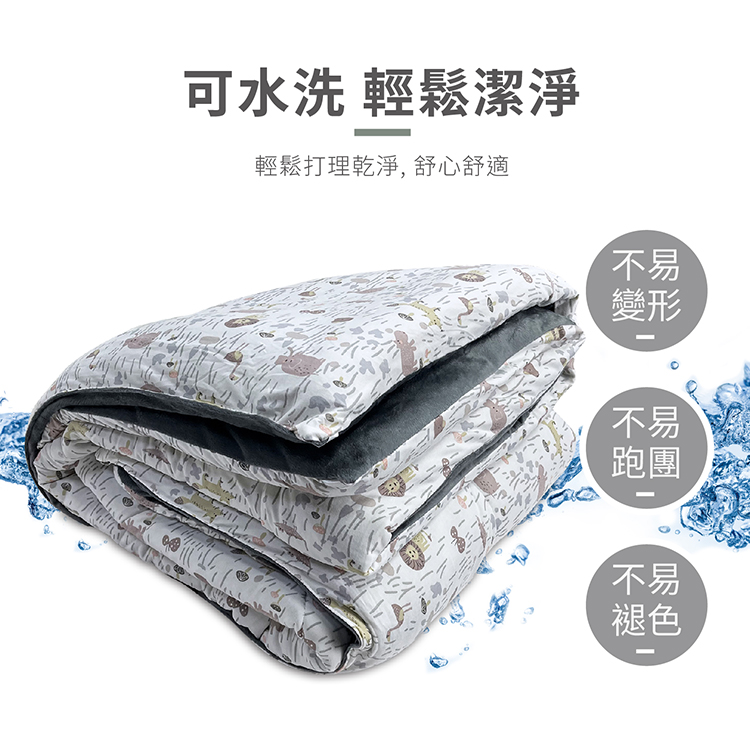 【多利寶寢具】VICTORIA 針織雪花絨雲朵棉雙面四季被/棉被-水豚, , large