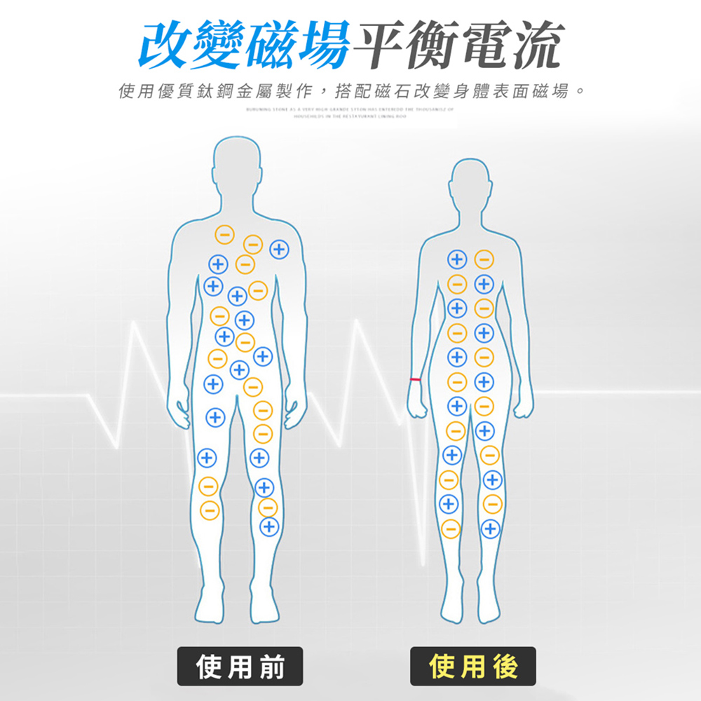 【上手家居】鈦鋼磁石防靜電手環 黑色男(運動手環/抗靜電手環/消除靜電/除靜電手環/防靜電手鍊/去靜電), , large