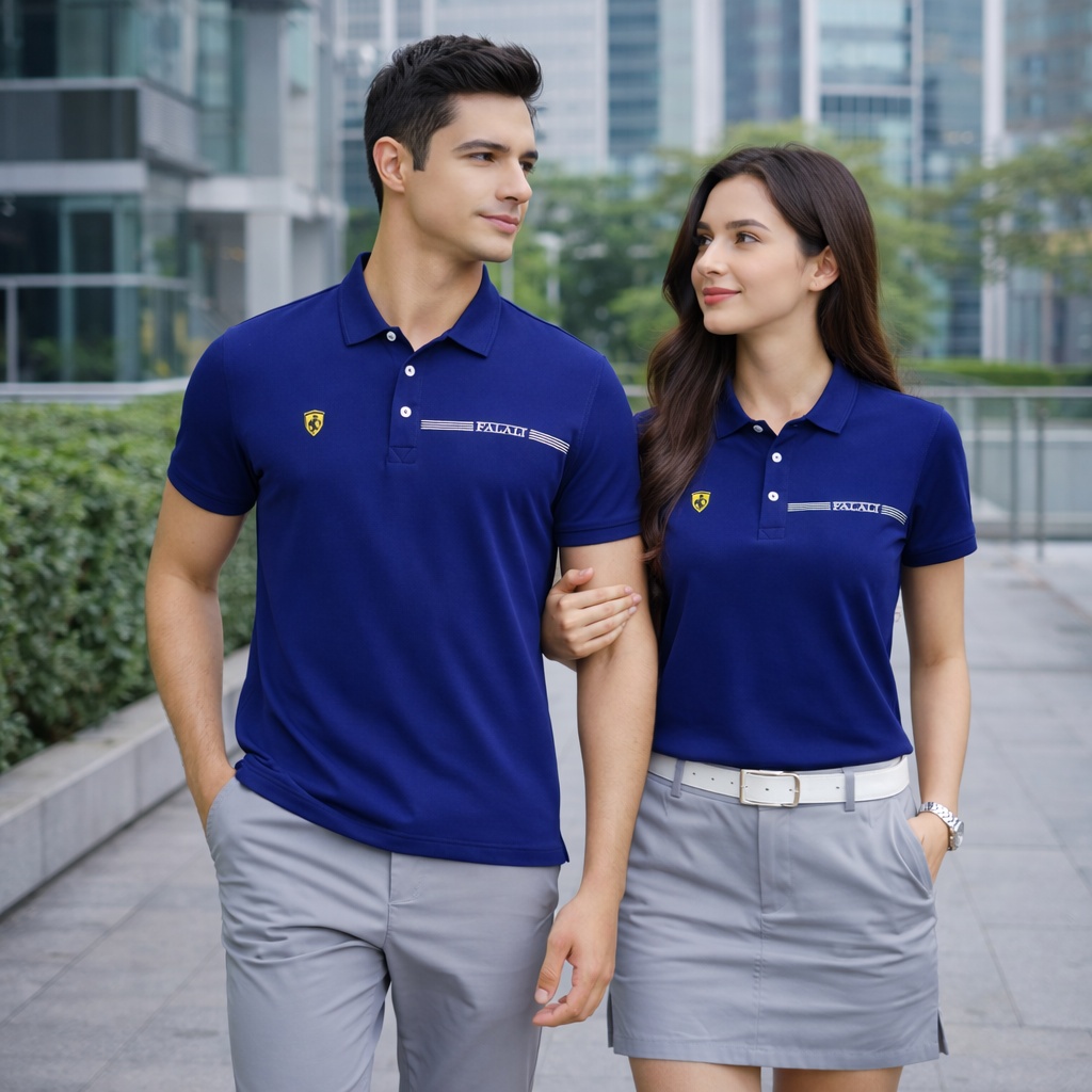  【FALALI】Short-sleeved cooling polo shirt - Women's (navy bluw), , large