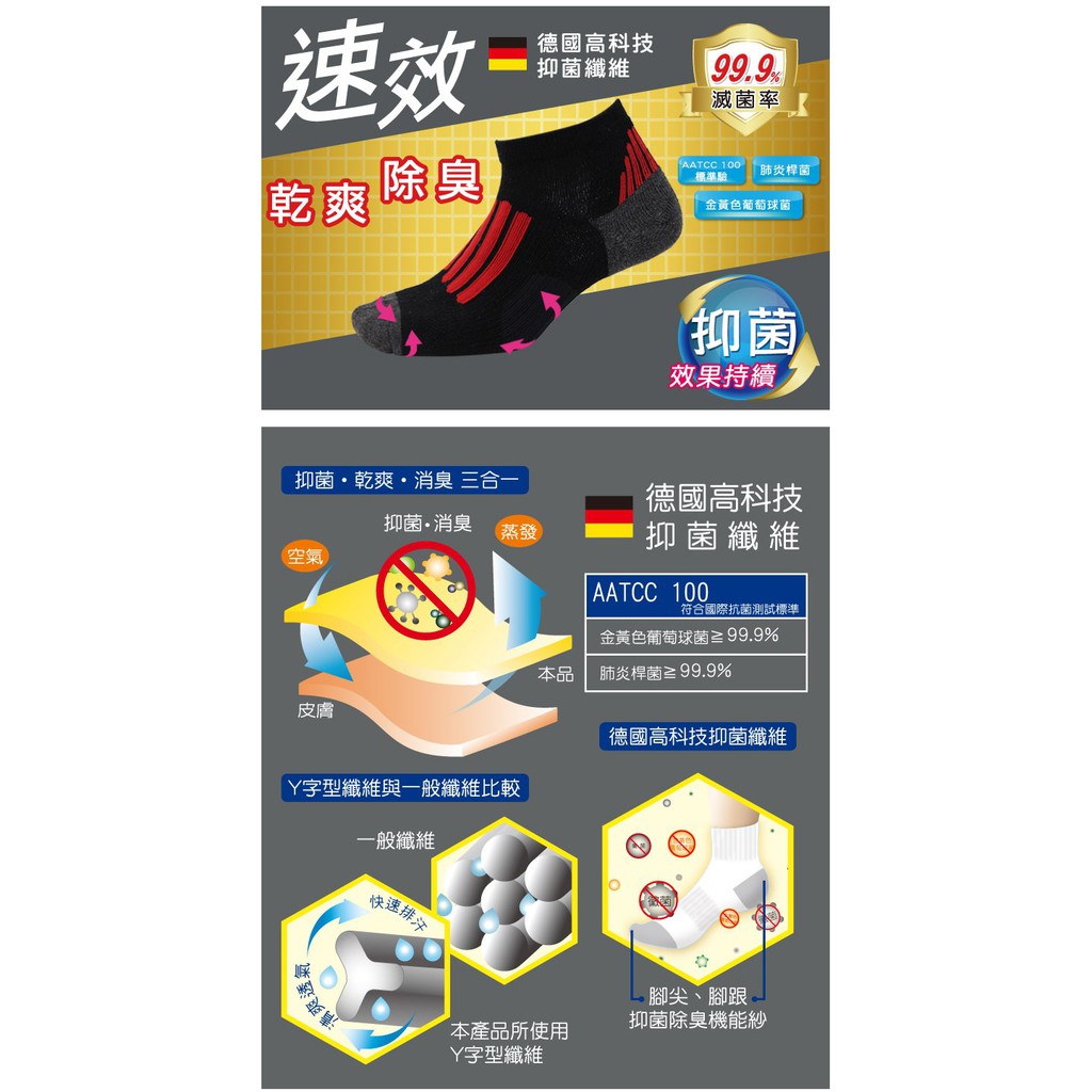 【D&G】速效機能男女適用毛巾底襪<暗紅,22-26cm>D424 襪子 抑菌消臭, , large