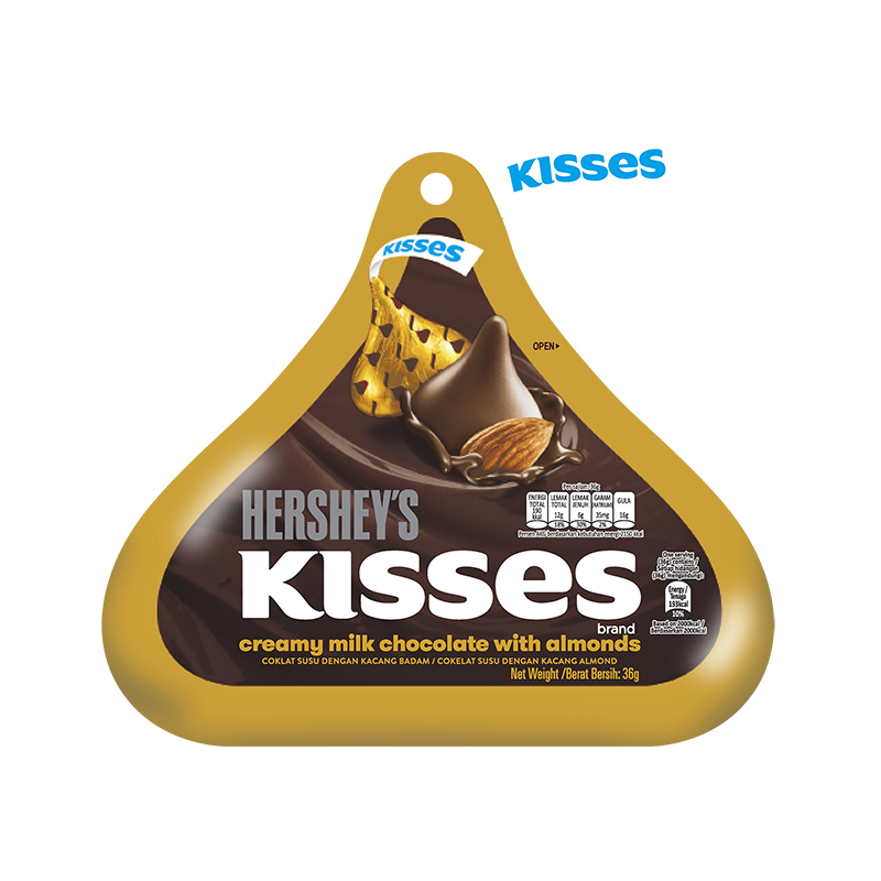 Kisses Dark Chocolate 82g Pouch, , large
