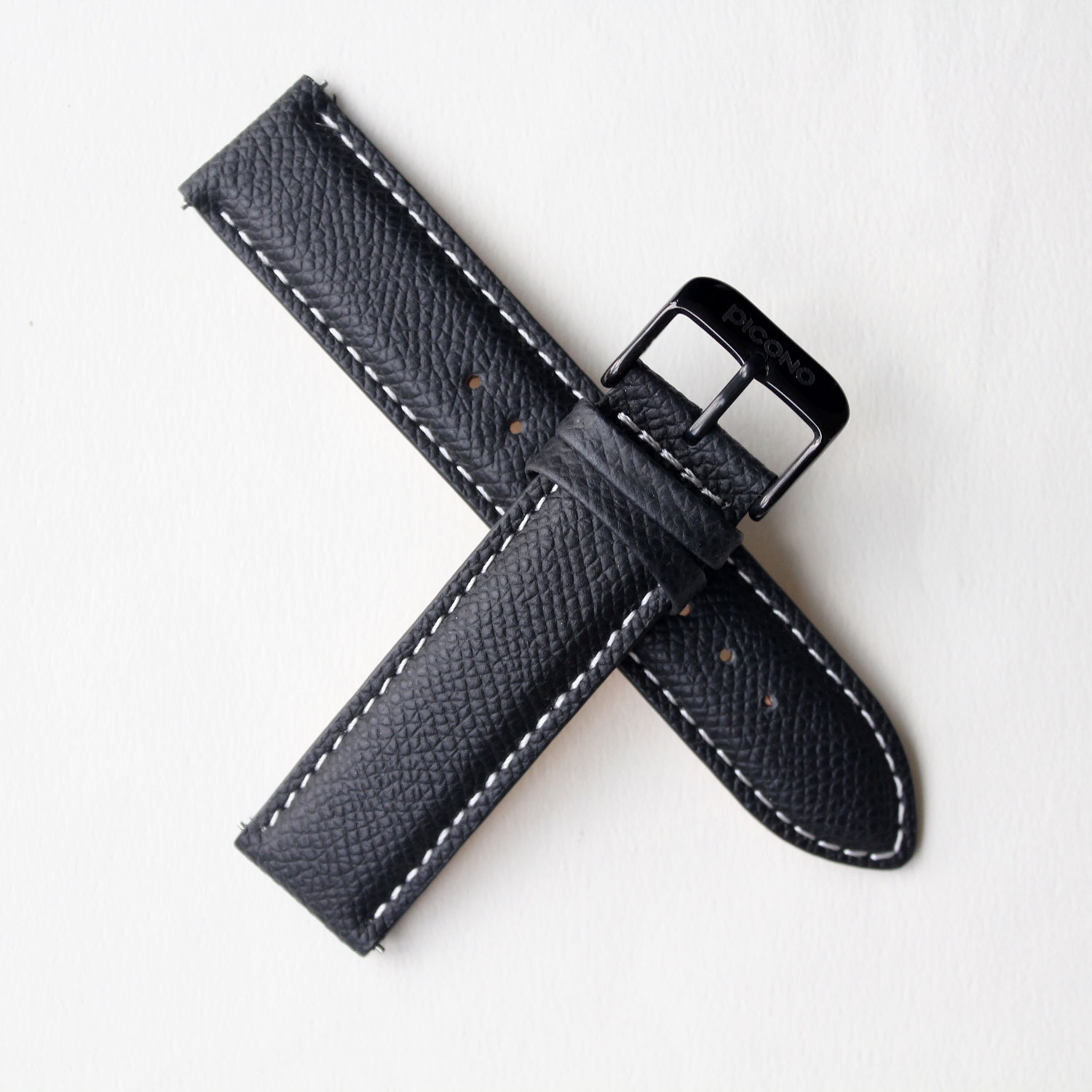 【PICONO】Siempre minimalist black and white leather strap couple watch-Black&White / SI-11101, , large