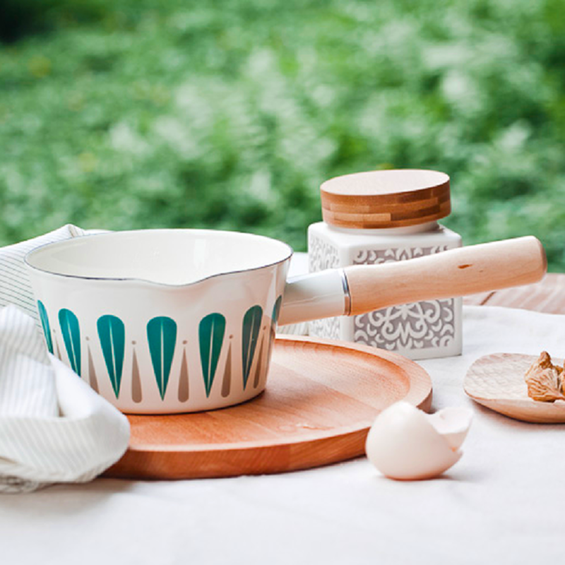 【SHUEHO】Leaves Enamel Milk Pan, , large