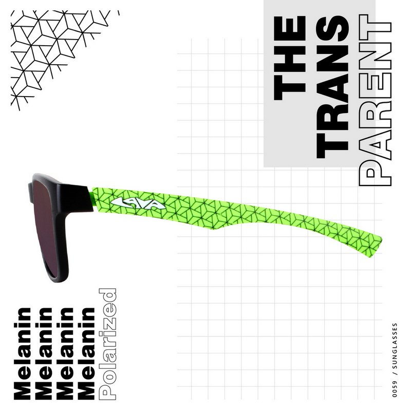 0059-黑色素偏光眼鏡-黑框綠紋, , large