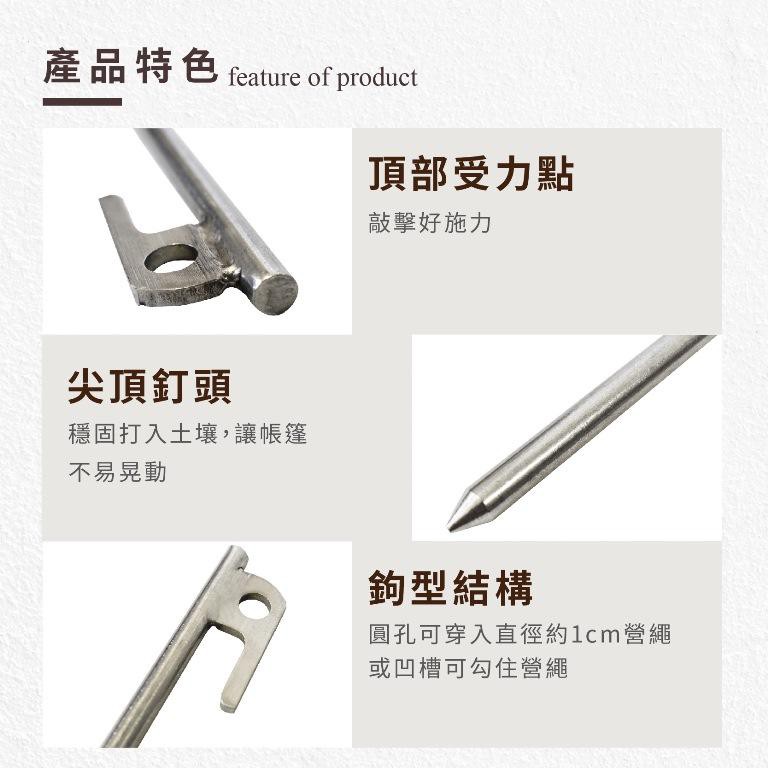 30cm Stainless Steel Tent Pegs, , large
