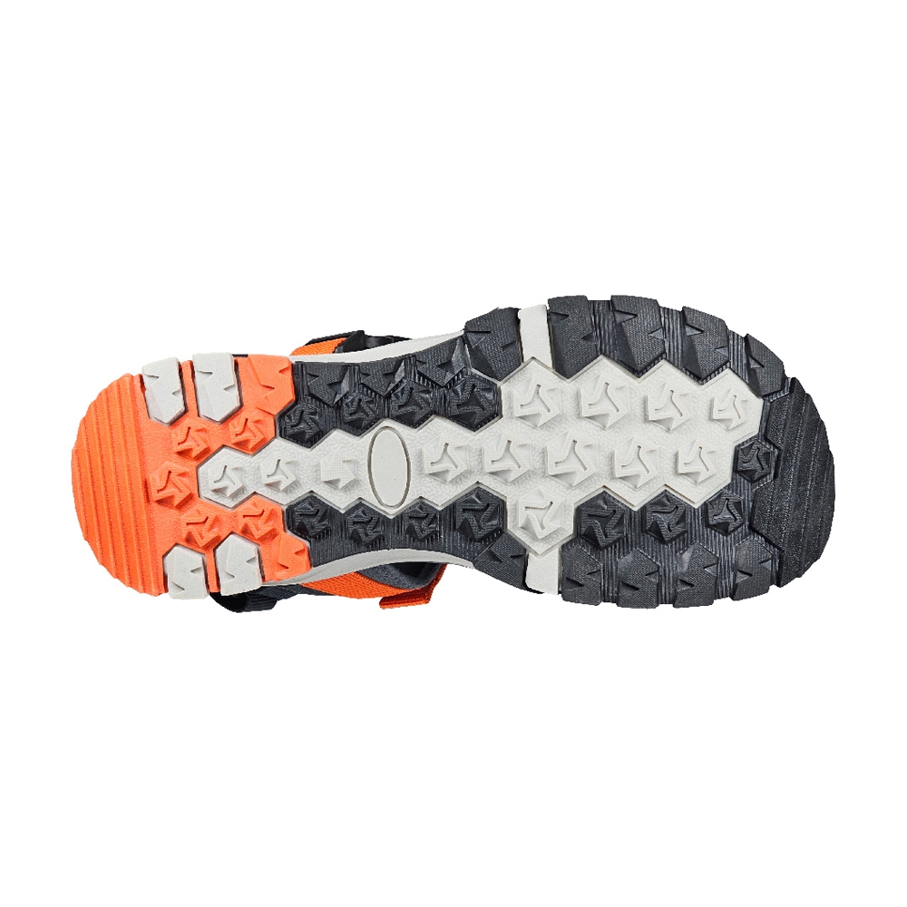 DIADORA迪亞多那 步行者兩棲涼鞋 男鞋 簡約素色 水陸兩用 插扣 魔鬼氈 耐用 減震 吸衝 柔軟 耐磨 灰桔 黑紅, 黑紅,25.5, large