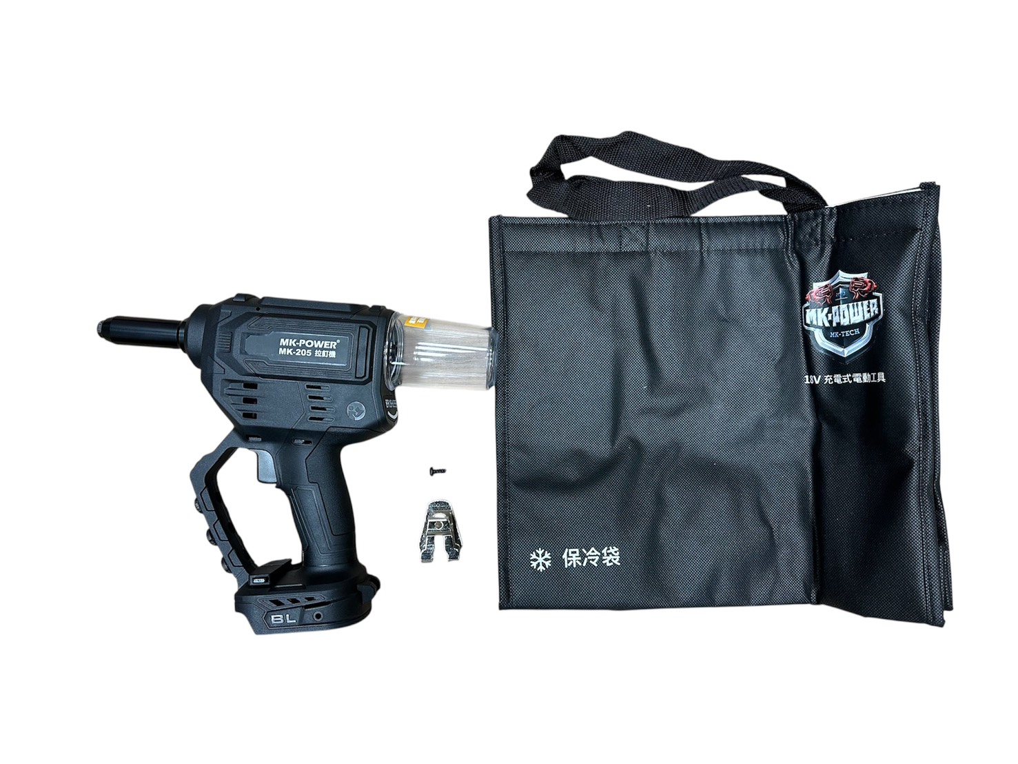 WIN五金 MK-POWER 18V鋰電無刷拉釘槍 <MK-205+6.0電池組> 電動拉釘 充電式拉釘槍 拉丁槍 , , large
