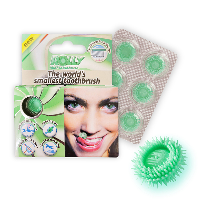 Rolly Brush Smallest toothbrush 3pack Mint, , large