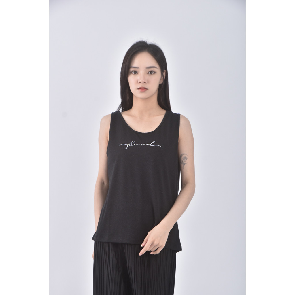 (S) mu i韓牌質感背心黑色上衣二手衣, , large