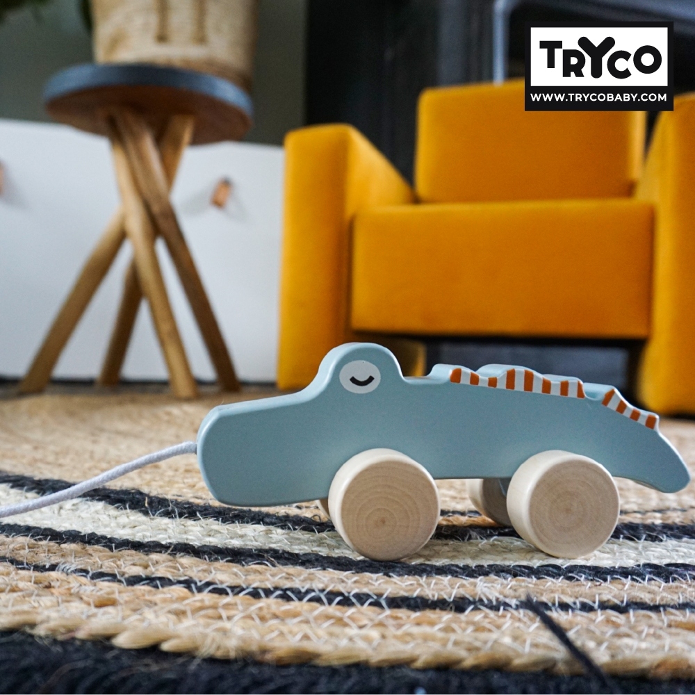 官方直營【Tryco】木質手拉車-鱷魚(同價位任選購買2個以上出貨), , large