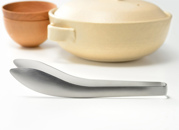 Curved food tongs, , large