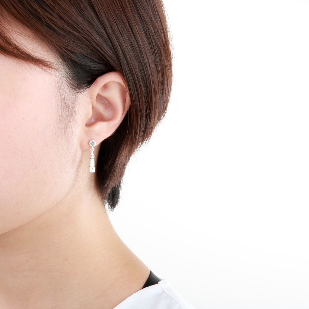 【Angel & Me】希望 燈塔 s925 純銀 單鑽 耳環 耳夾 情人節禮物, , large