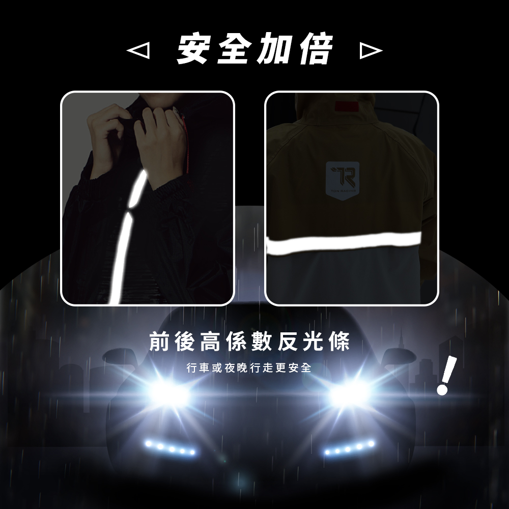 [TDN]AIR超輕工殼機能套裝兩件式風雨衣(超防水速乾機車雨衣EP4838)小麥色3XL號, , large