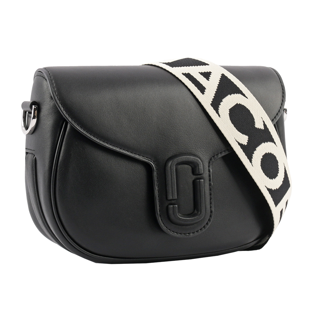 MARC JACOBS THE MESSENGER 翻蓋馬鞍斜背包/黑色, , large