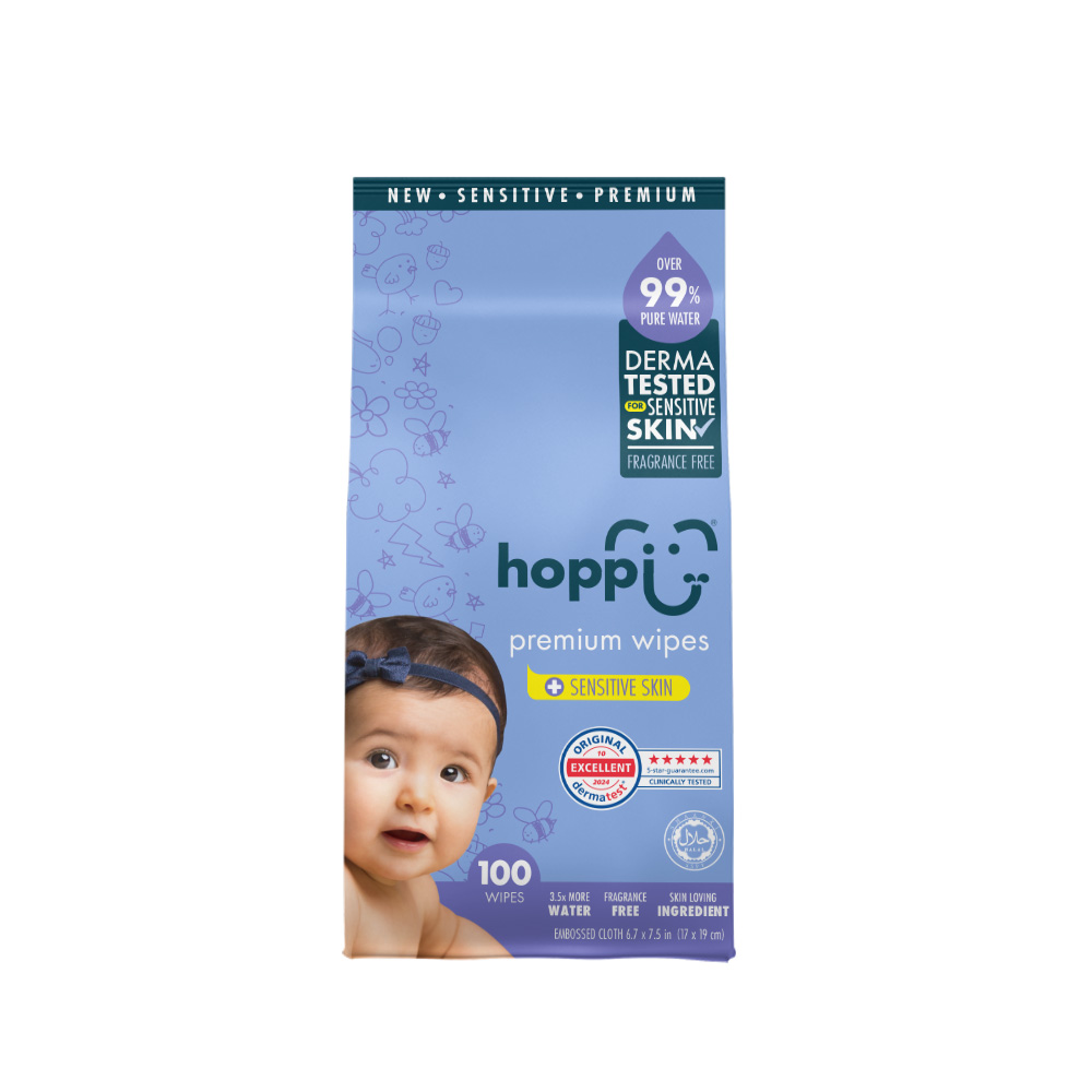 Hoppi高級敏感濕紙巾20抽X5包, , large