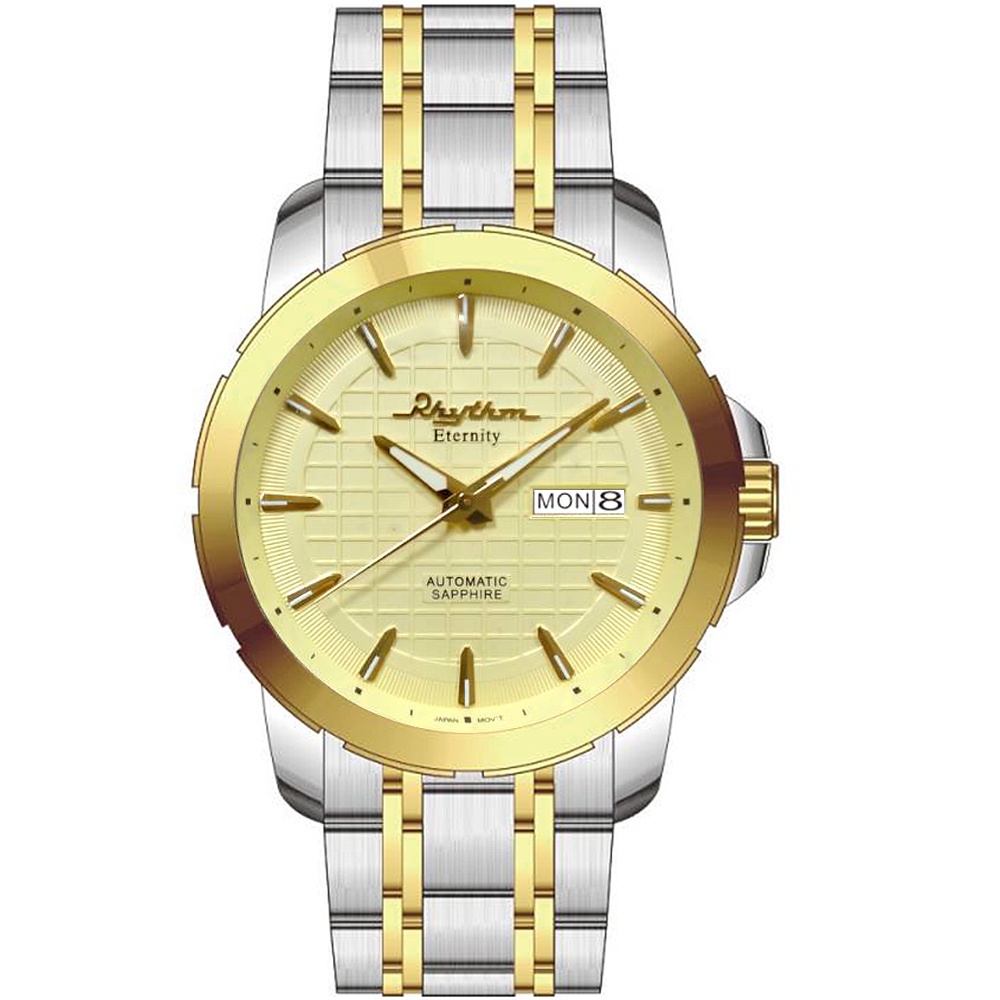 RHYTHM日本麗聲 Eternity 永恆系列日曆機械錶-41mm A1301S04, , large