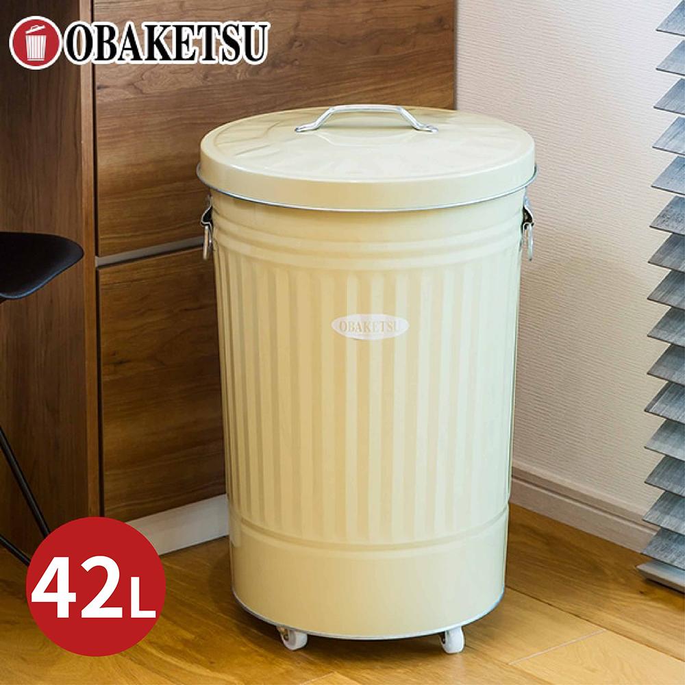 【this-this】日本渡邊金屬｜OBAKETSU 手工製附輪垃圾桶 42L, , large