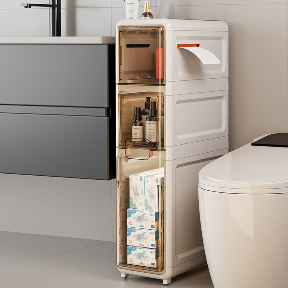 【AOTTO】No-assembly multifunctional three-layer storage cabinet, , large