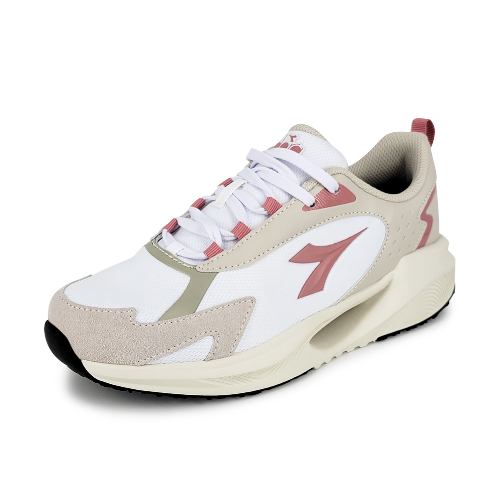 DIADORA迪亞多那 時尚彈力運動鞋 女鞋 女運動鞋 增高 修身 吸震 厚底 輕量 減壓 彈力棉鞋墊 防滑 白粉 灰金, , large