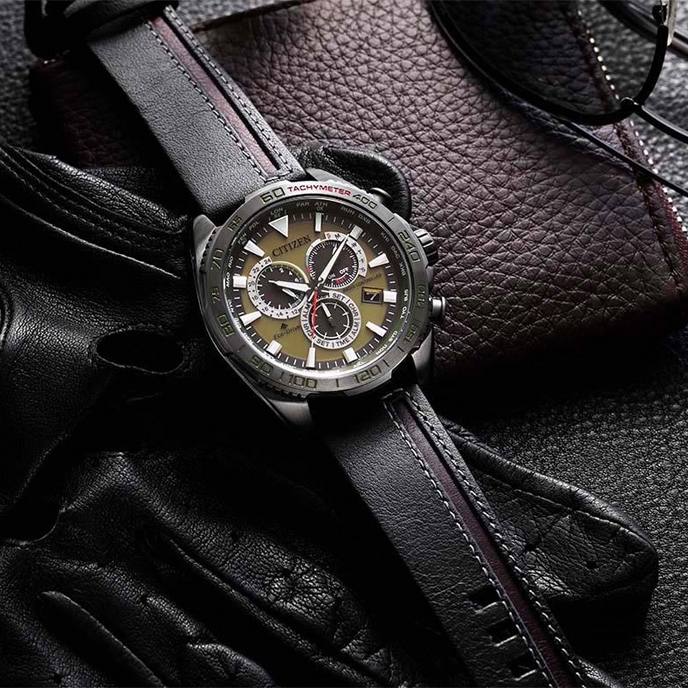 CITIZEN 星辰 PROMASTER 城市冒險 限量 光動能電波萬年曆計時手錶 CB5037-17X, , large